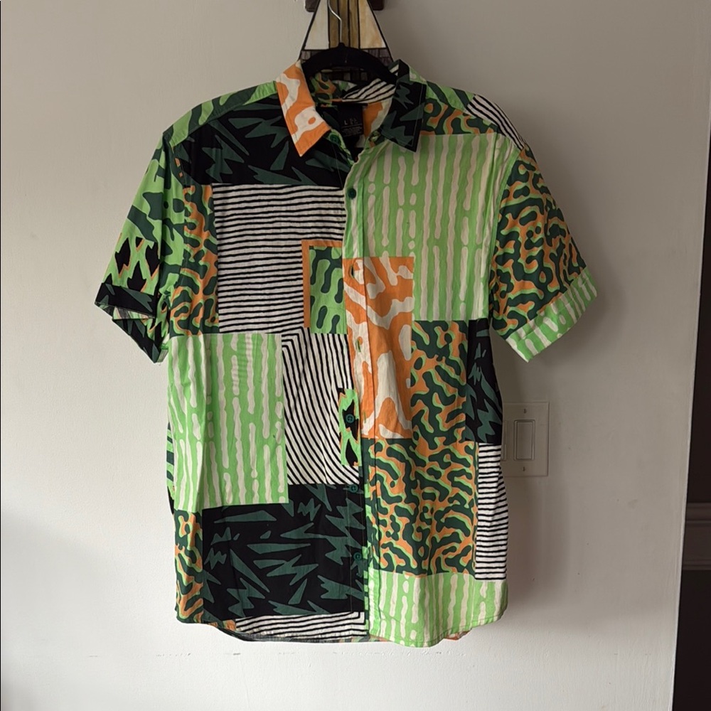 Men's Multicolor Patchwork Shirt